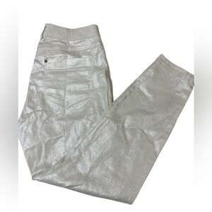 NWT Hue off White Metallic pants